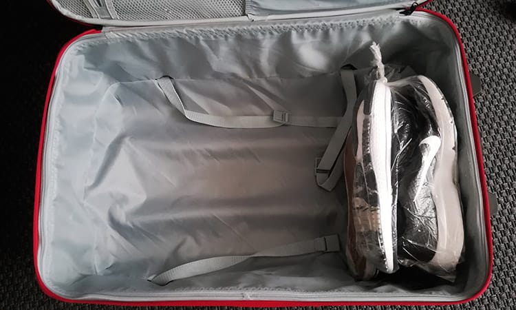 Suitcase shoes top