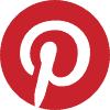 Pinterest social icon on a transparent background