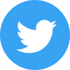 Twitter social icon on a transparent background