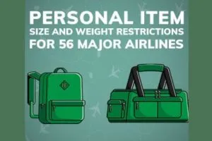 Personal Item Size Limits for 56 Major Airlines