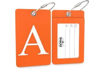 Best Luggage Tags for Travel (2026) 2 Shacke best luggage tag with stainless steel loop