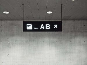 Airport gates sign
