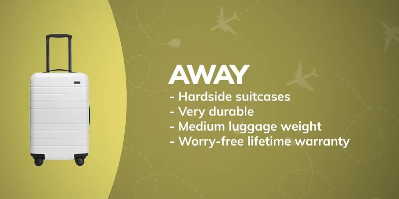 Away luggage brand features