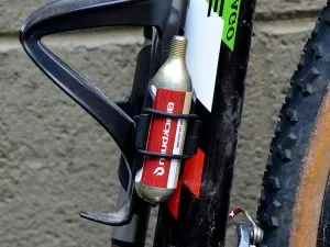 A CO2 cartridge on a bike