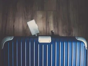 Blue rimowa aluminum suitcase featured image