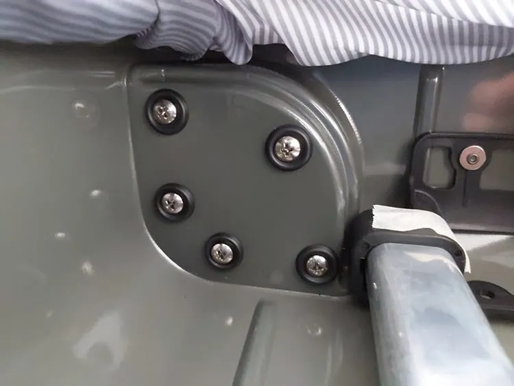 chester luggage carry-on wheels screwed on from the inside