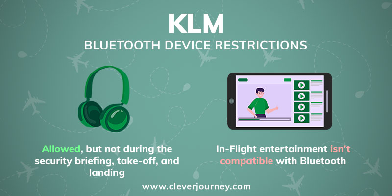 Die Regeln zur Verwendung von Bluetooth-Kopfhörern auf KLM-Flügen und deren Bluetooth-Kompatibilität mit dem Bordunterhaltungssystem.