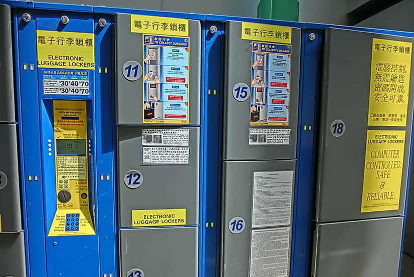 Luggage lockers in Japan