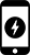 Mobile phone charging icon black and white