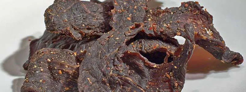 A pile of beef jerky