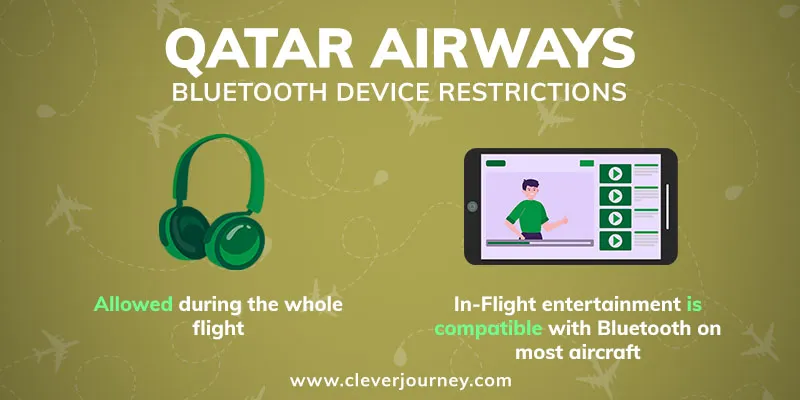 Die Regeln für die Verwendung von Bluetooth-Kopfhörern auf Qatar Airways-Flügen und deren Bluetooth-Kompatibilität mit dem Bordunterhaltungssystem sind wie folgt