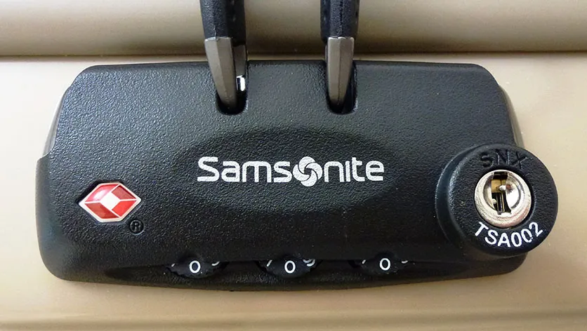 Samsonite TSA-Approved lock close-up