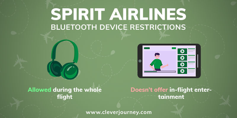 Die Regeln für die Verwendung von Bluetooth-Kopfhörern auf Spirit Airlines-Flügen und deren Kompatibilität mit Bluetooth für Inflight-Unterhaltung
