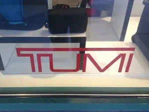 Tumi Logo on a store window