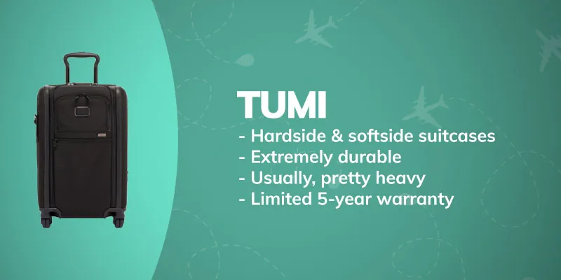Tumi luggage brand features