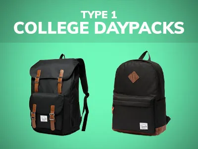 Backpack type 1: college school daypacks