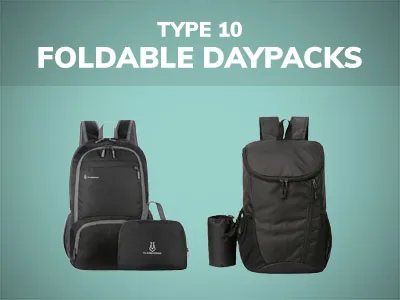 Backpack type 10: foldable daypacks