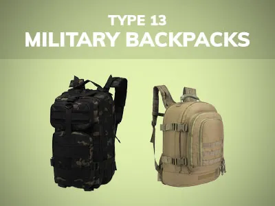 Backpack type 13: Military backpacks