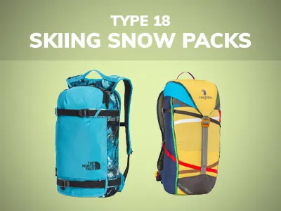 Backpack type 18: skiing snowboarding backpacks