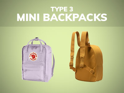 Backpack type 3: Mini backpacks