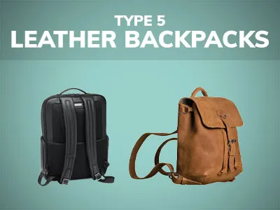 Backpack type 5: leather backpacks