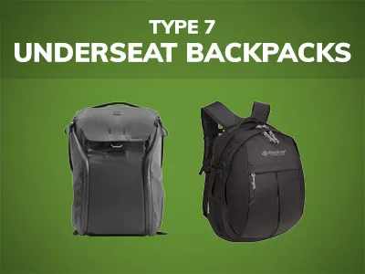 Backpack type 7: underseat backpacks