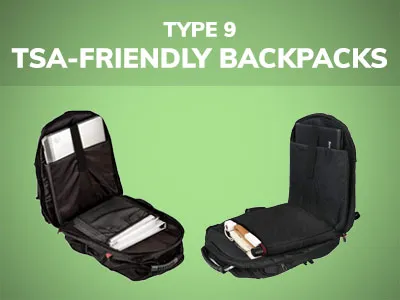 Backpack type 9: TSA-friendly approved backpacks