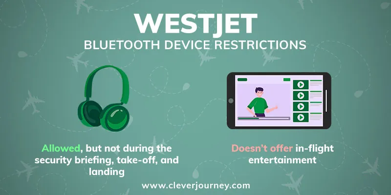 Die Regeln zur Verwendung von Bluetooth-Kopfhörern auf WestJet-Flügen und die Bluetooth-Kompatibilität ihrer Bordunterhaltung.