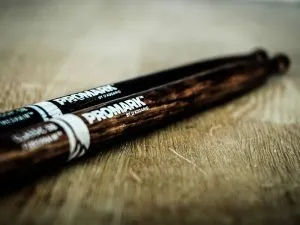 Close-up of wooden drumsticks